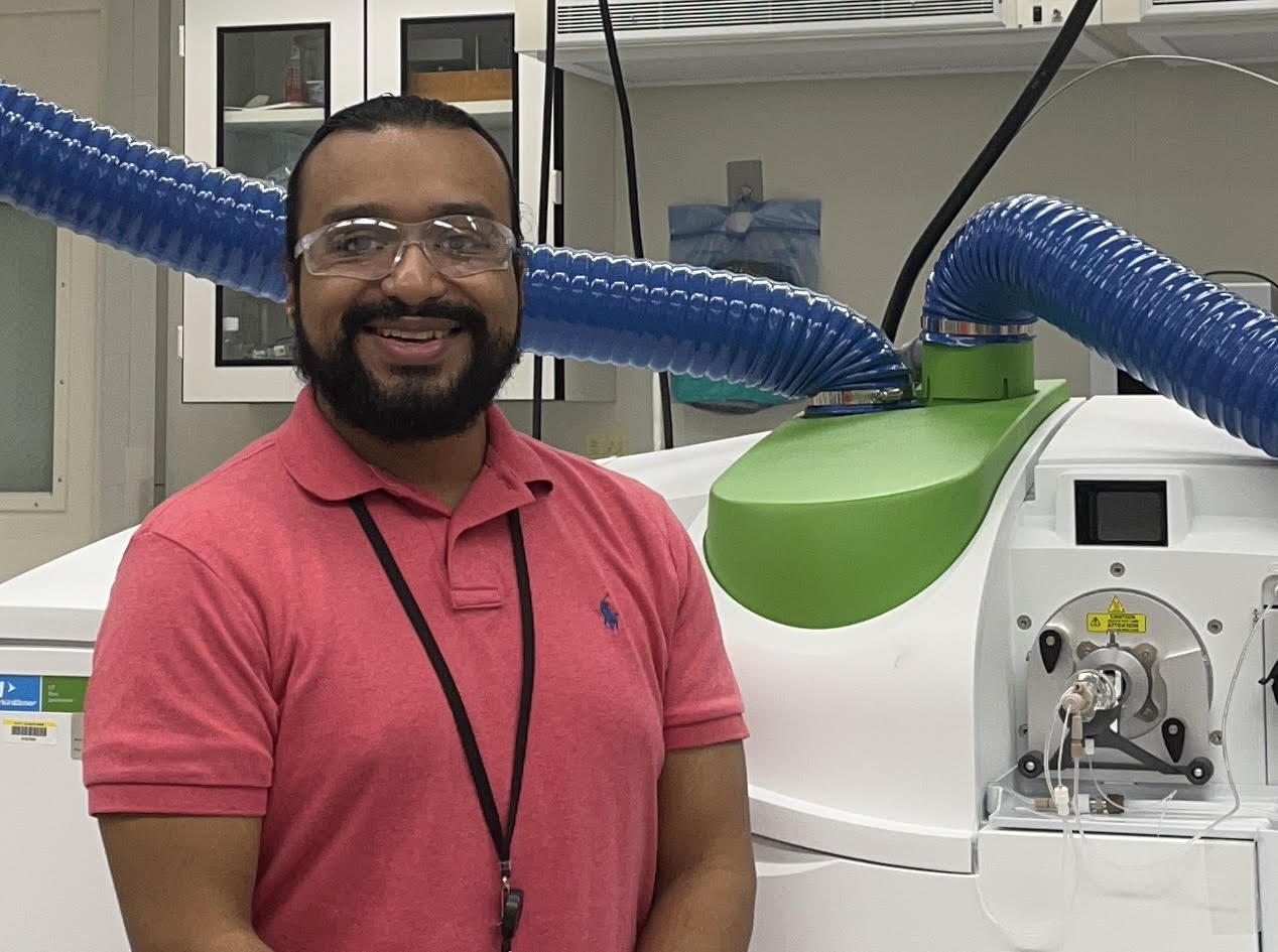 Chemistry Ph.D. student George Caceres
