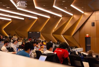 Students in the Antonov Auditorium