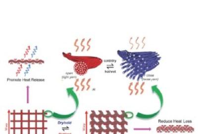 Metafibers reacting to environmental change