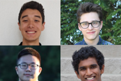 Jesse Matthews on the top left, Scott Moroch on the top right, Seungtaek Daniel Oh on the bottom left, and Pavan Ravindra on the bottom right