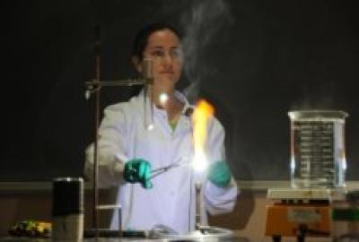 Lenea Stocker in a lab