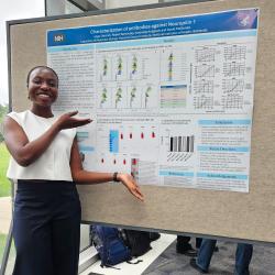 Angel Obiorah presenting her NIH postbacc poster